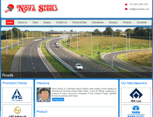 Tablet Screenshot of novasteels.com